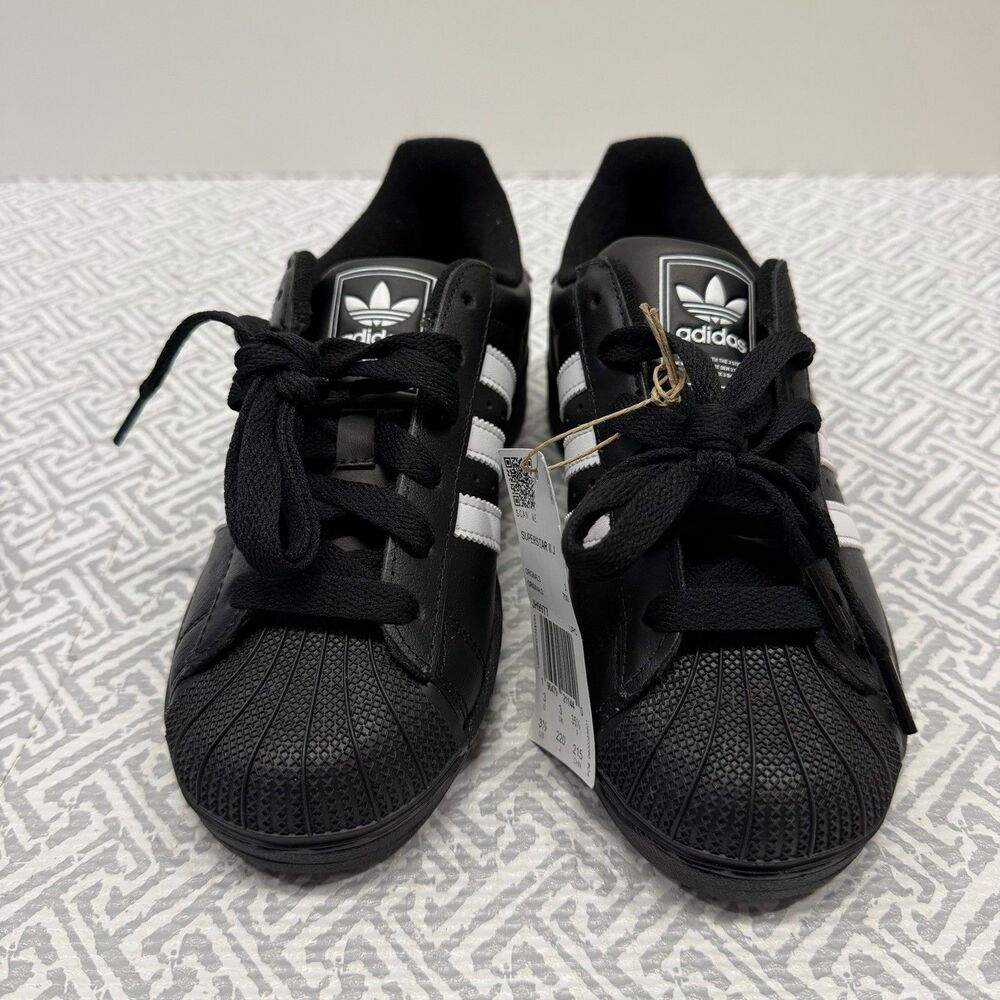 adidas Superstar II J Core Black Cloud White Kids Shoes Size 3.5Y JH9977 NIB - Picture 4 of 12